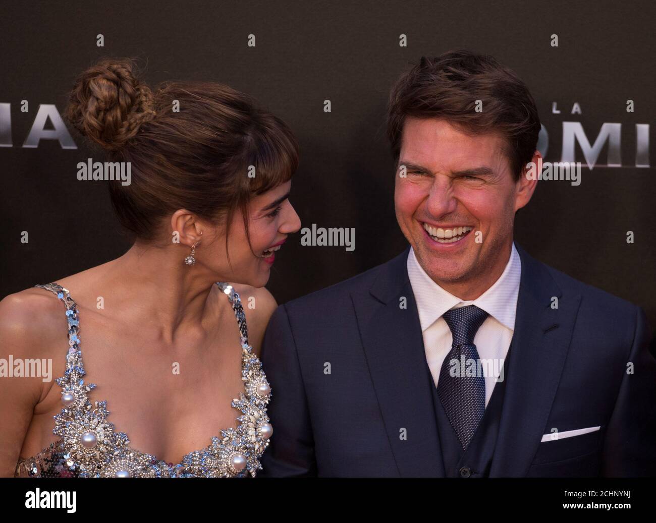 Actors Sofia Boutella And Tom Cruise Pose As They Promote Their Latest Film The Mummy In Madrid Spain May 29 2017 Reuters Sergio Perez Stock Photo Alamy