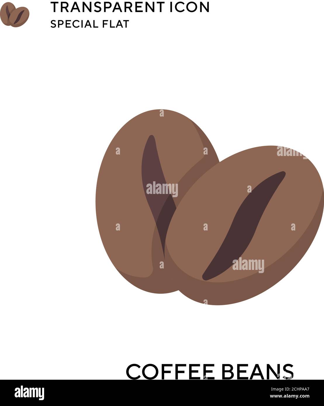 Coffee beans vector icon. Flat style illustration. EPS 10 vector Stock ...