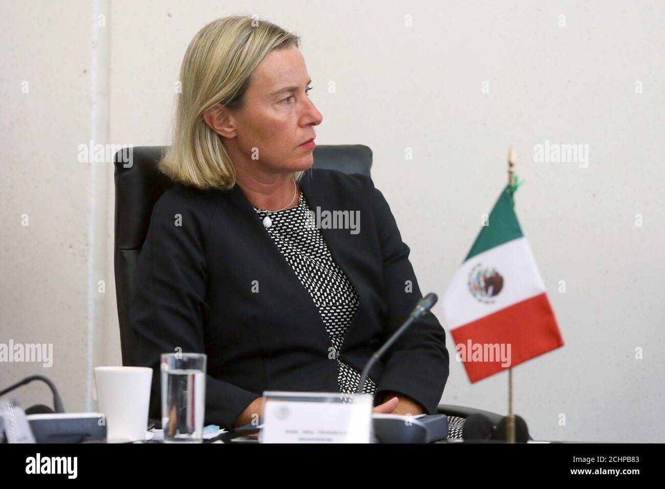 European Union Foreign Policy Chief Federica Mogherini holds a meeting with Senators at the Senate building in Mexico City, Mexico September 10, 2019. REUTERS/Edgard Garrido Stock Photo