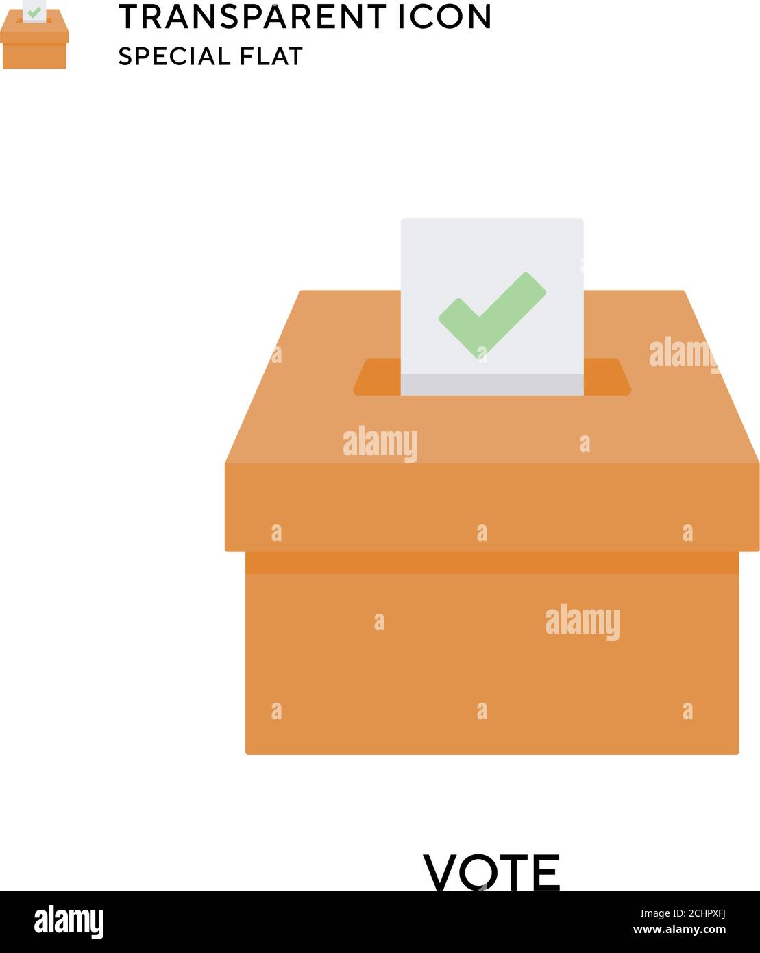 Vote vector icon. Flat style illustration. EPS 10 vector. Stock Vector