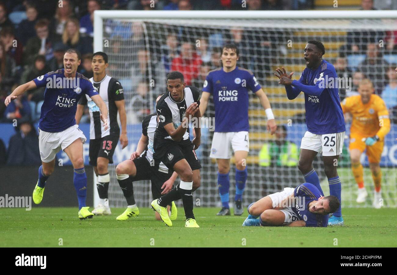 Settle interval At afsløre Soccer Football - Premier League - Leicester City v Newcastle United - King  Power Stadium, Leicester, Britain - September 29, 2019 Newcastle United's Isaac  Hayden fouls Leicester City's Dennis Praet and is