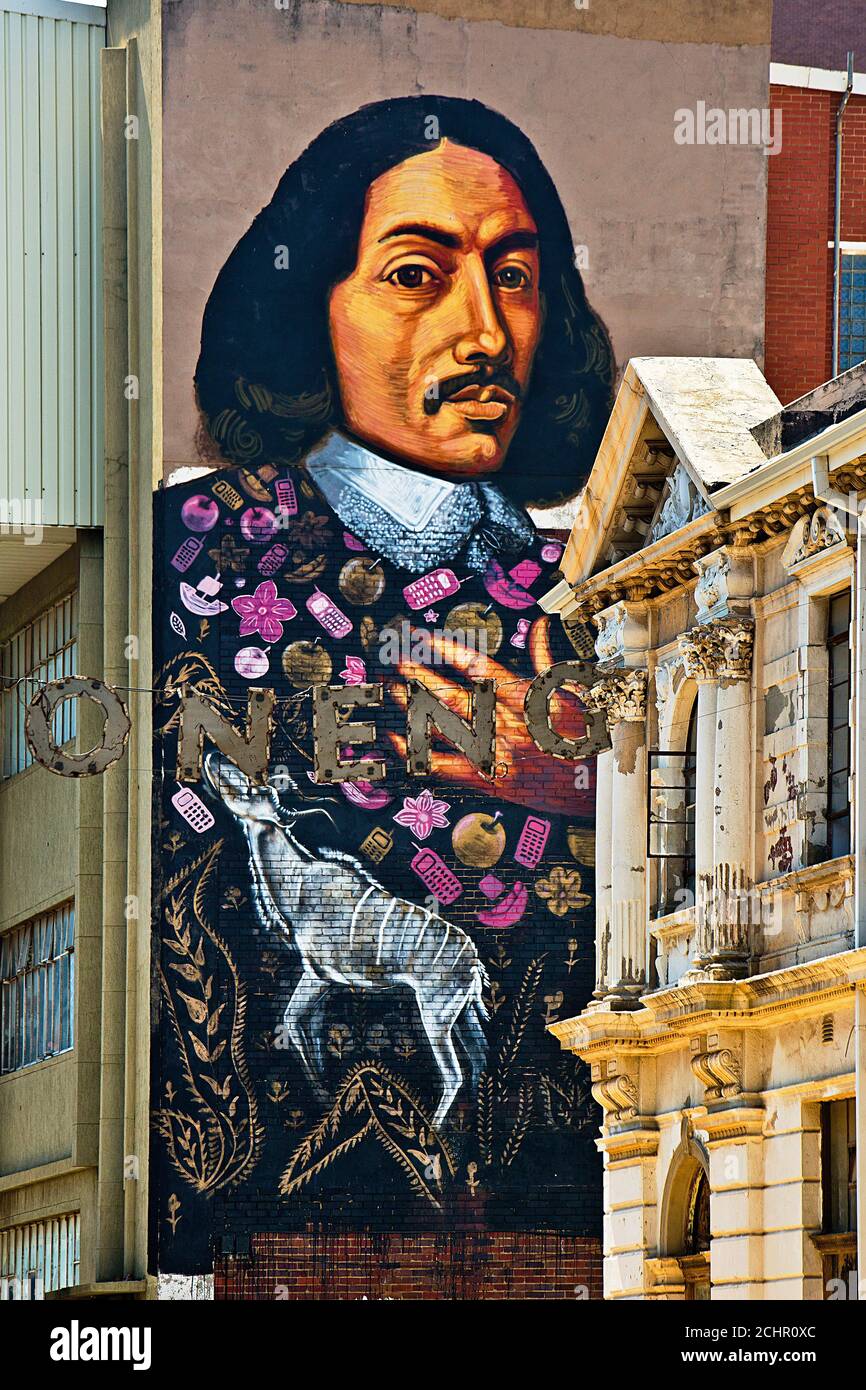 Jan van Riebeek Mural, Johannesburg Stock Photo