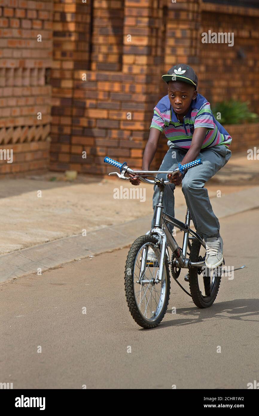 African boy in Soweto Stock Photo