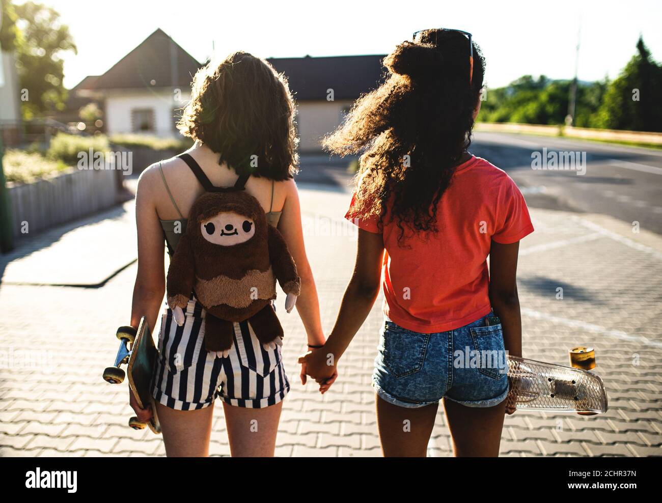 Woman and teenager back view hi-res stock photography and images - Alamy