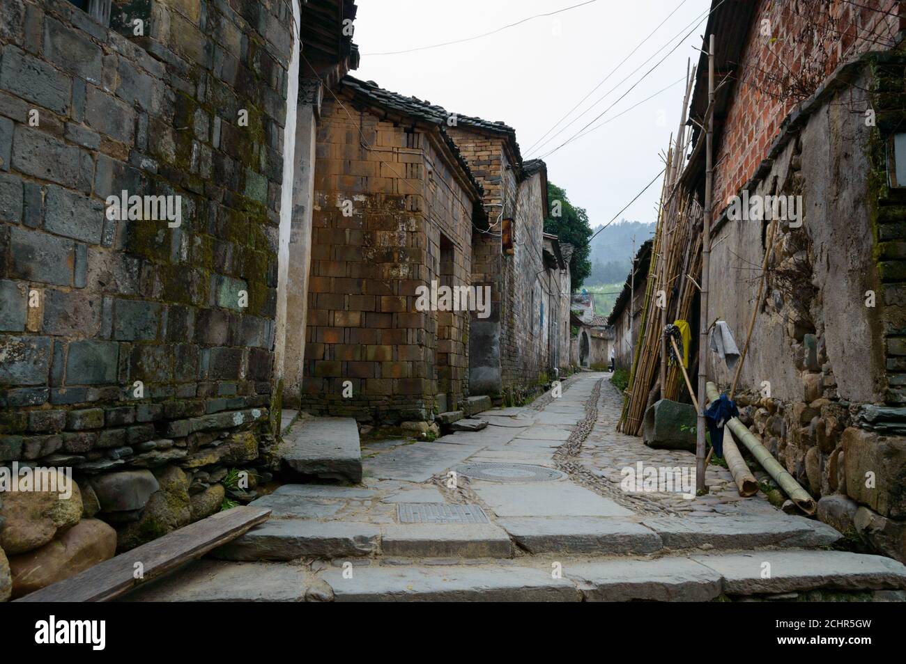 Yaoli, Jiangxi province / China - May 30, 2014: Old town Yaoli in rural Jiangxi province. It is a popular tourism site for its mountain scenery, old b Stock Photo