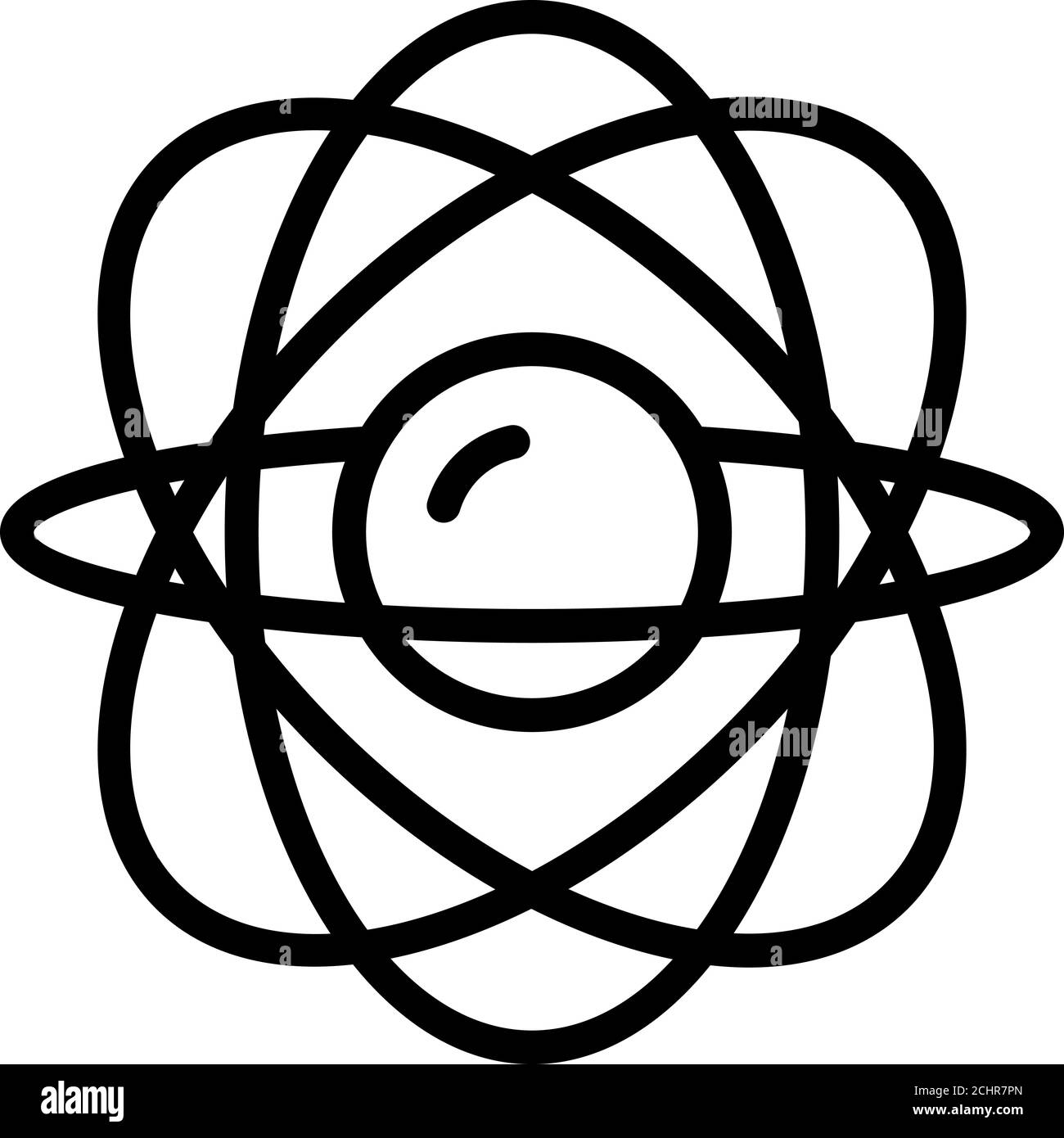 Gravity gyroscope icon, outline style Stock Vector