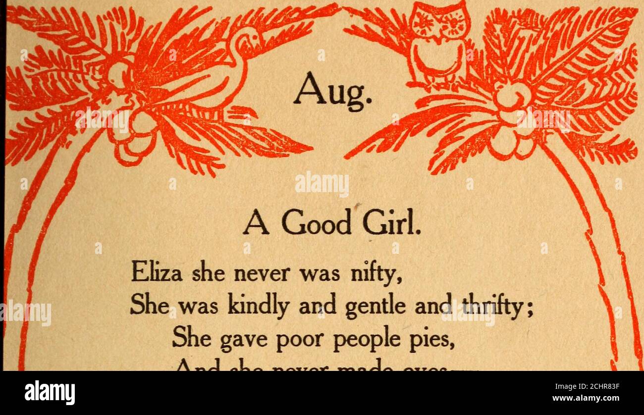 . The limerick up to date book . A Good Girl. Eliza she never was nifty, She was kindly and gentle and thrifty;She gave poor people pies,And she never made eyes— But then—she was seven and fifty! @ AuguftAout .... 16 ^ i pft i i M*y . • ■ 1 osto 2 •• * rf 2 3&0 2 /ovorog 1  Stock Photo