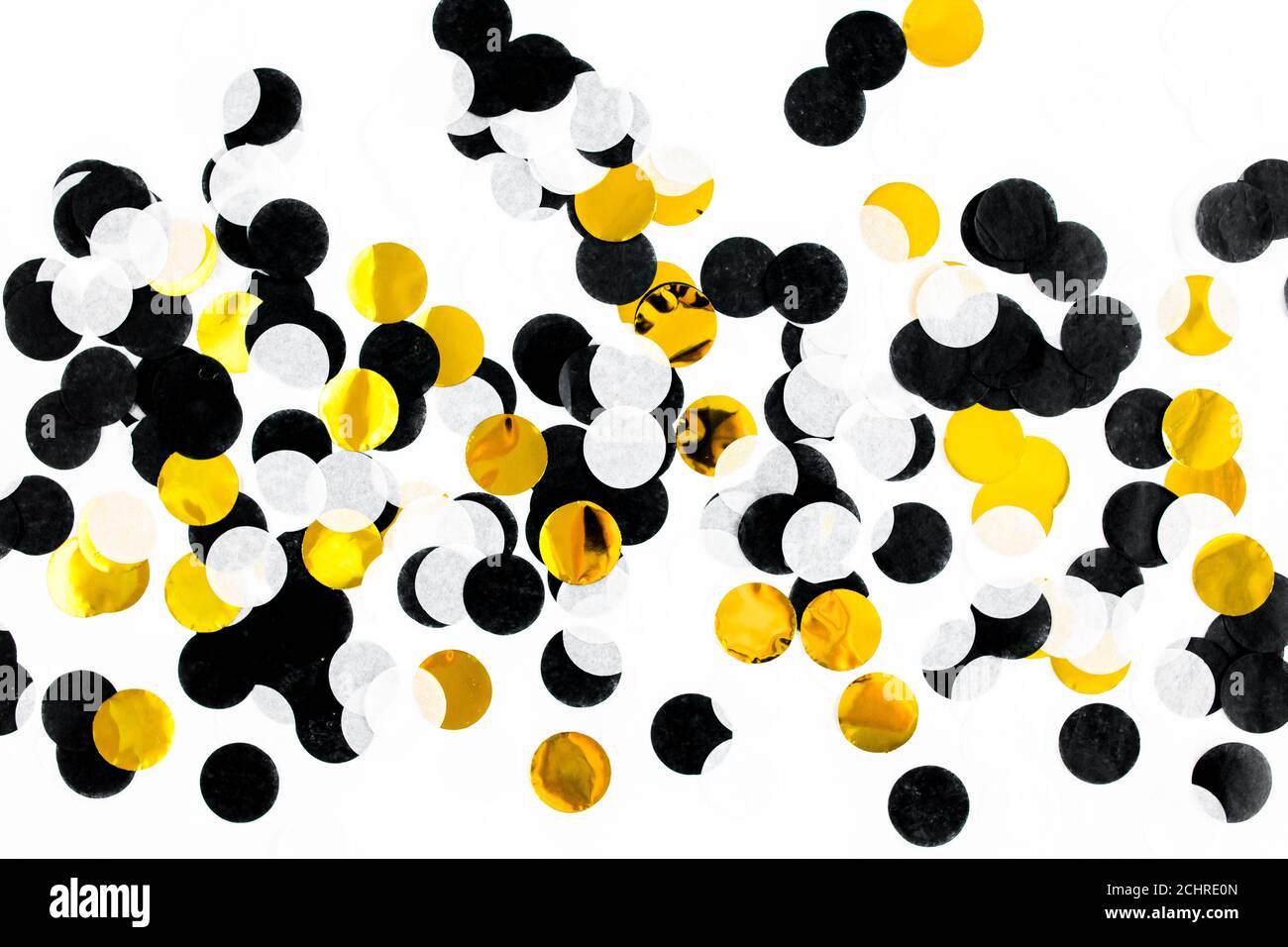 Gold confetti black hi-res stock photography and images - Alamy