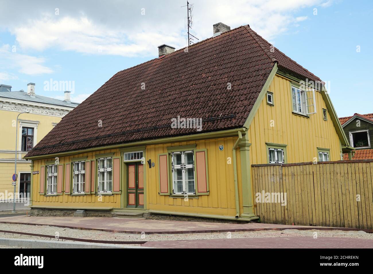 traditional wooden house, Viljandi. Estonia, Europe Stock Photo Alamy