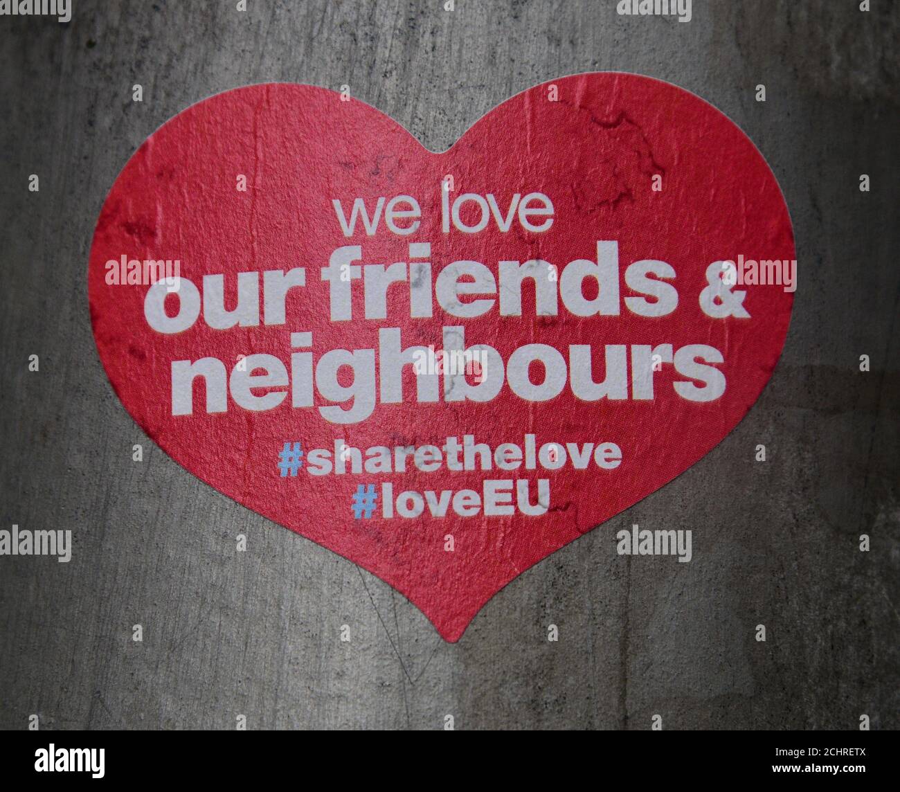 Anti Brexit stickers Stock Photo