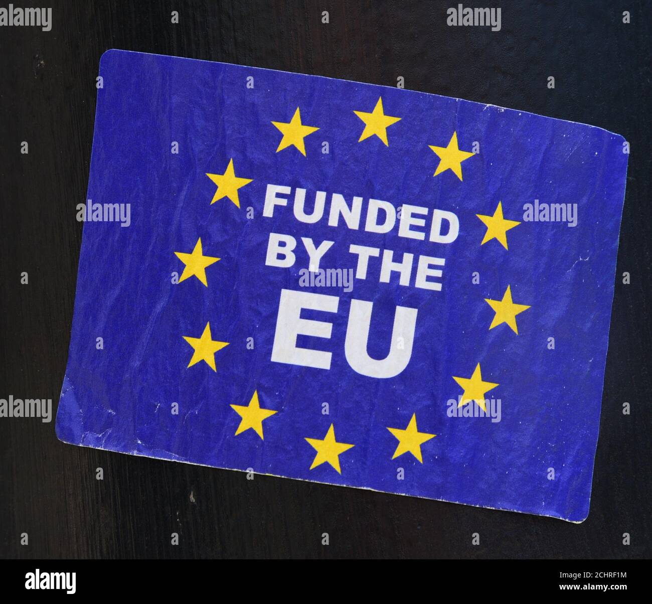 Anti Brexit stickers Stock Photo