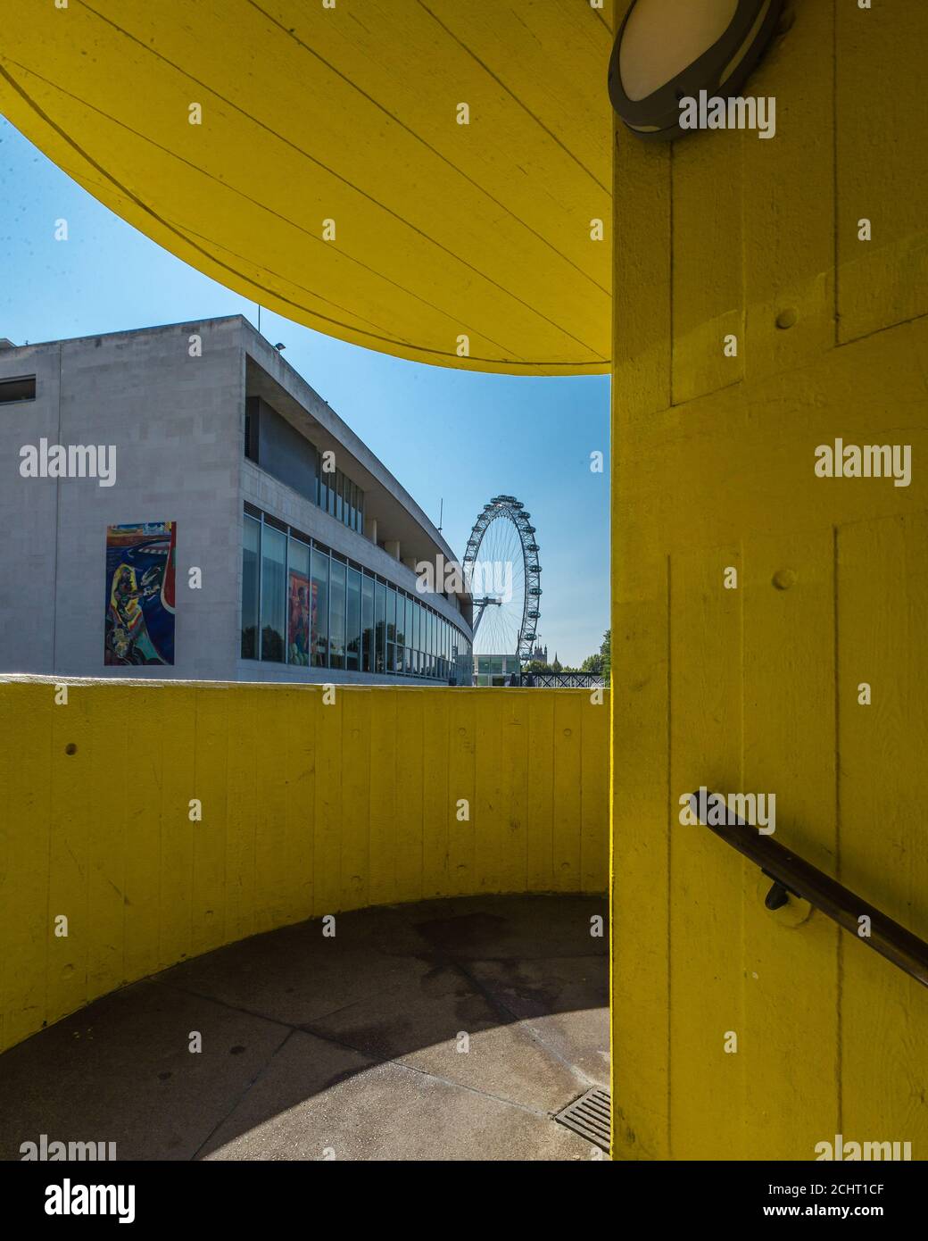 Southbank Centre, Festival Hall, and the London Eye all lay abandoned during lockdown-easing in London. Stock Photo
