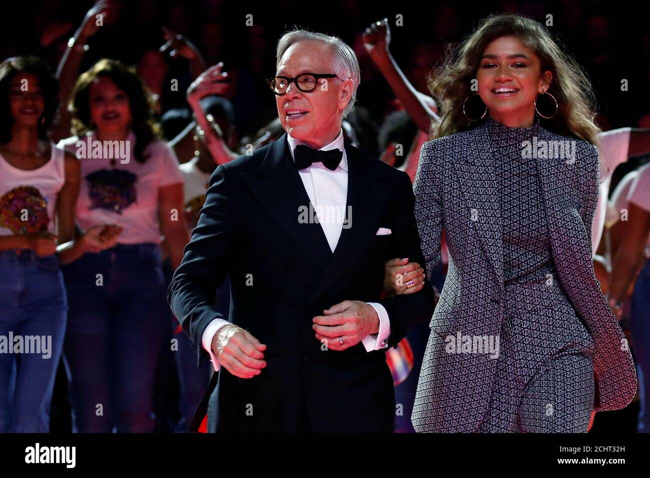 Designer Tommy Hilfiger appears with Zendaya at his Fall/Winter 2019-2020  women's ready-to-wear collection show during the Paris Fashion Week in Paris,  France, March 2, 2019. REUTERS/Regis Duvignau Stock Photo - Alamy