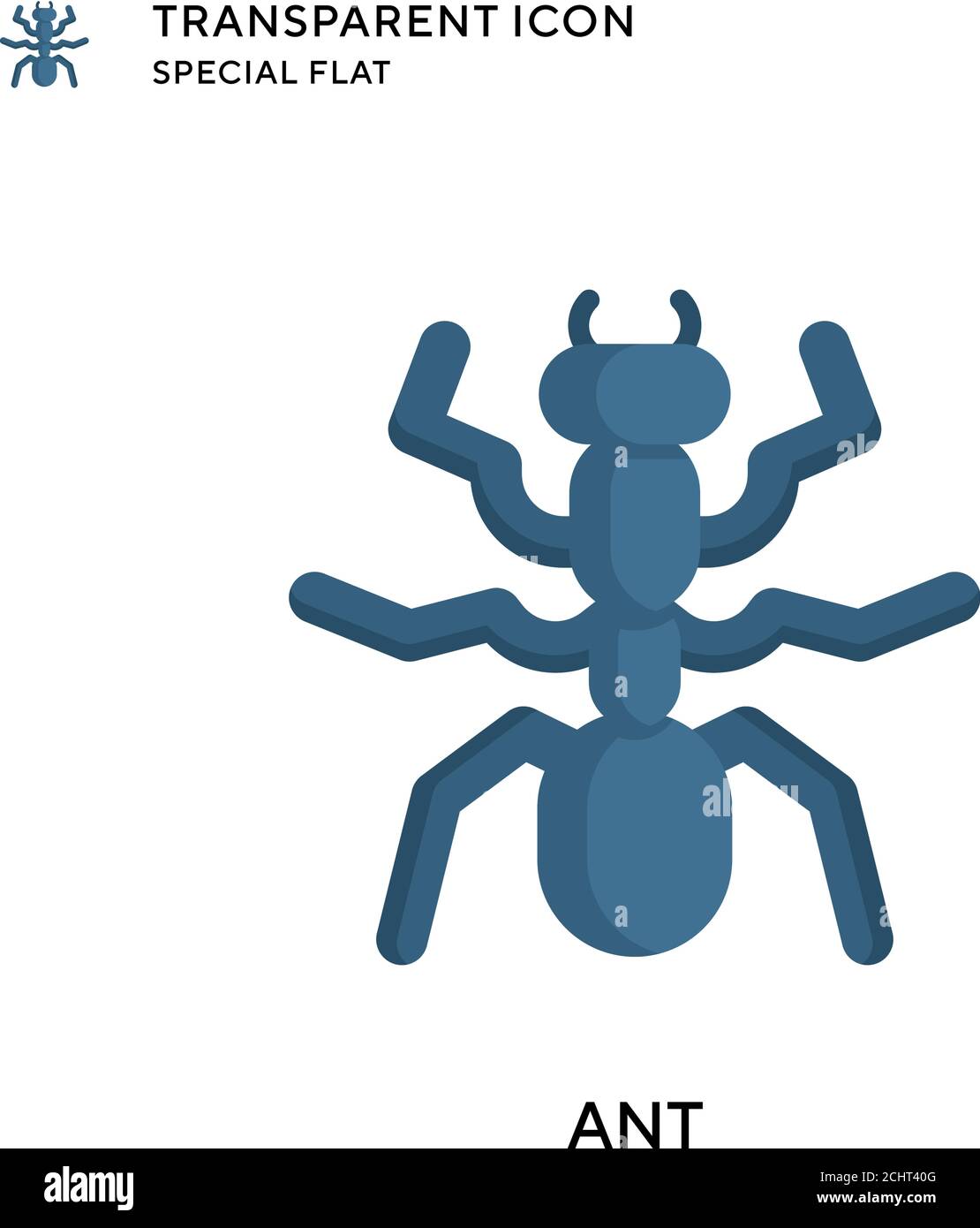 Ant vector icon. Flat style illustration. EPS 10 vector. Stock Vector
