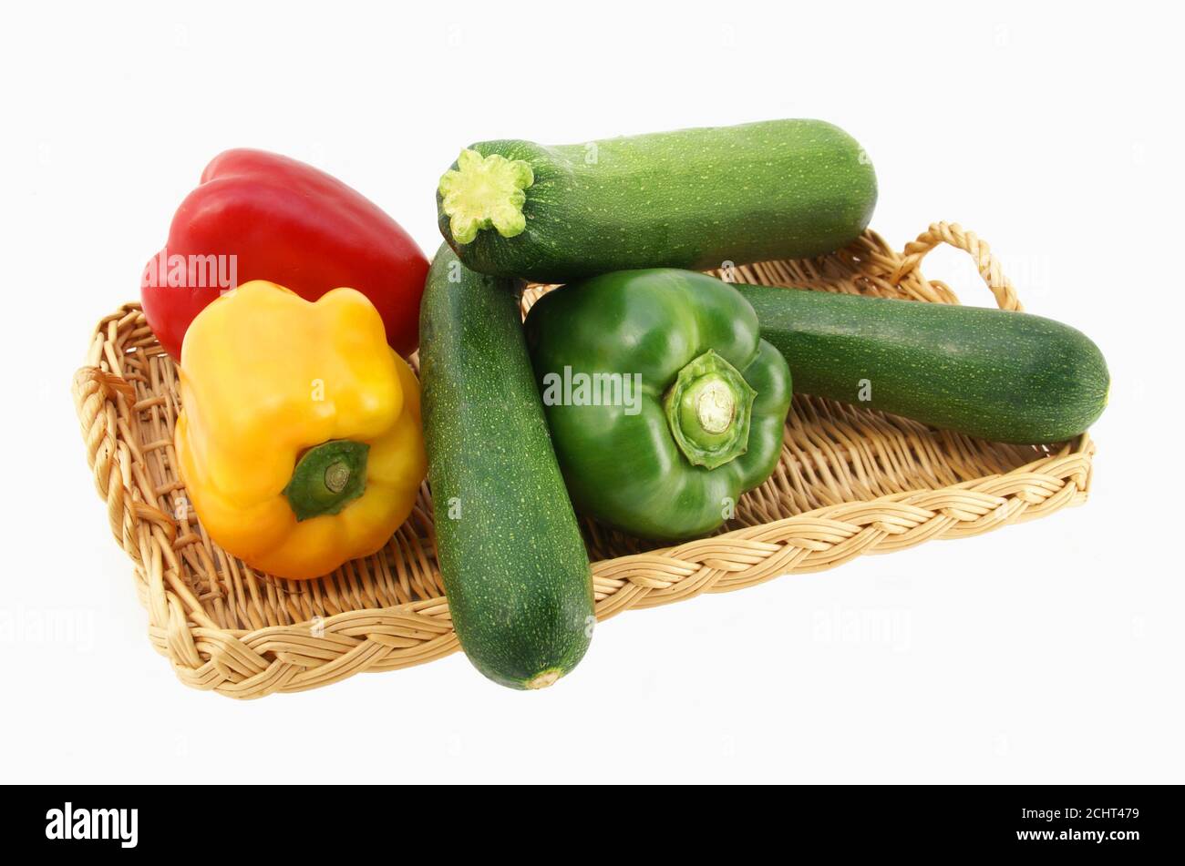 Spring vegetable platter isolated on white background. Stock Photo