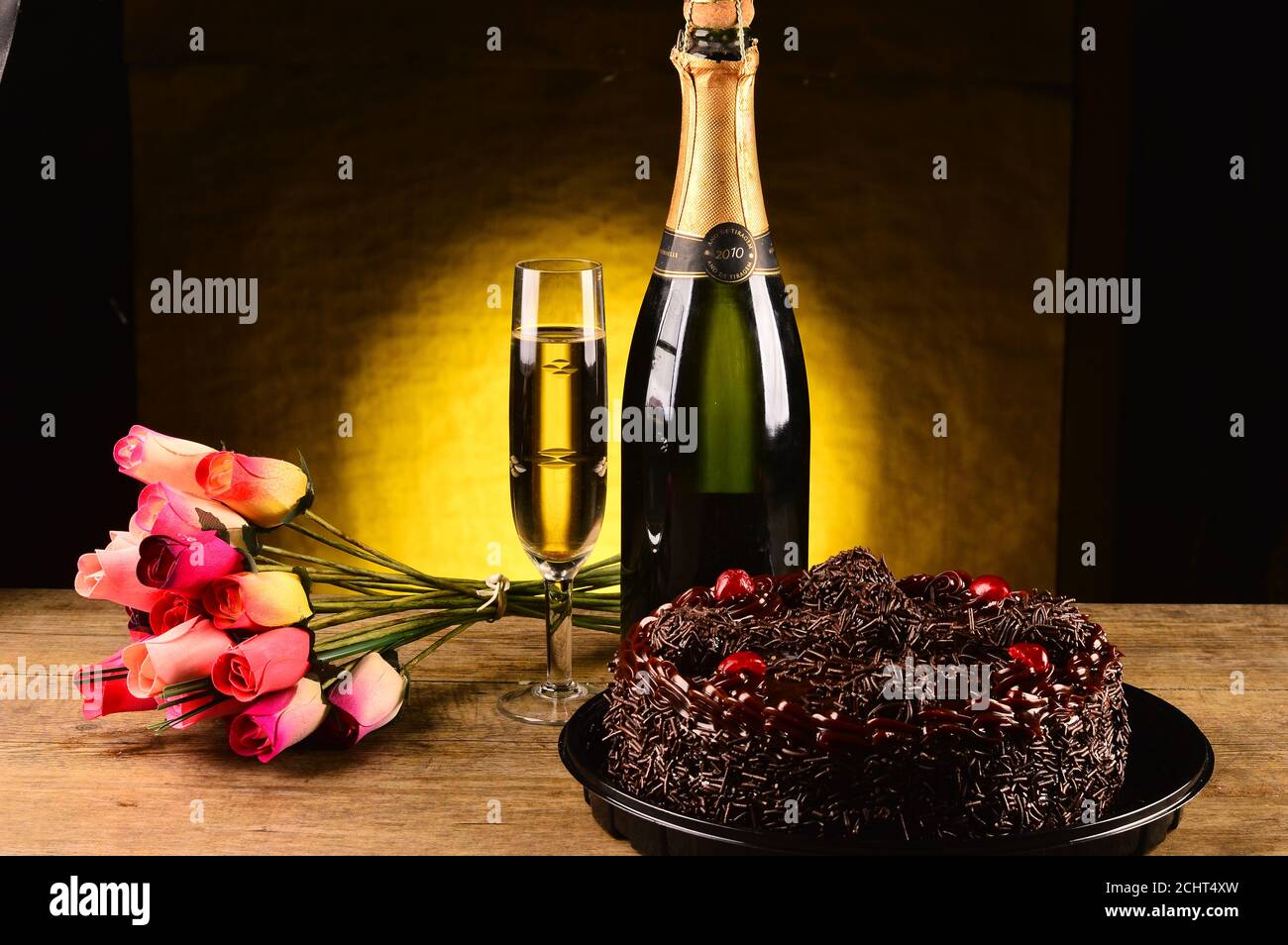 Chocolate Cake Champagne High Resolution Stock Photography And Images Alamy