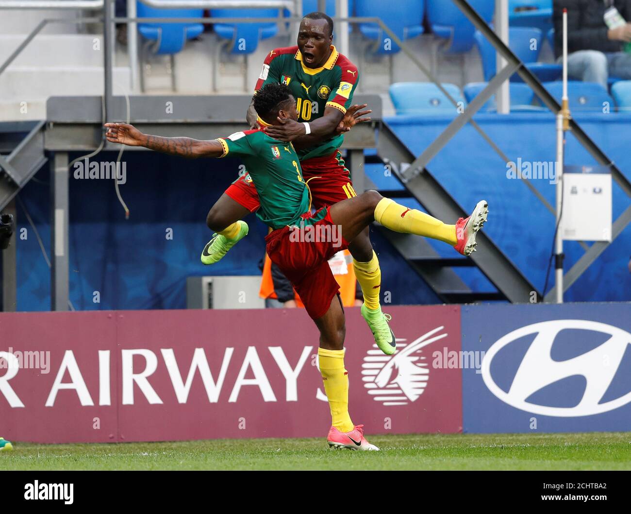Soccer Football Cameroon V Australia Fifa Confederations Cup Russia 17 Group B Saint Petersburg Stadium St Petersburg Russia June 22 17 Cameroon S Andre Frank Zambo Anguissa Celebrates Scoring