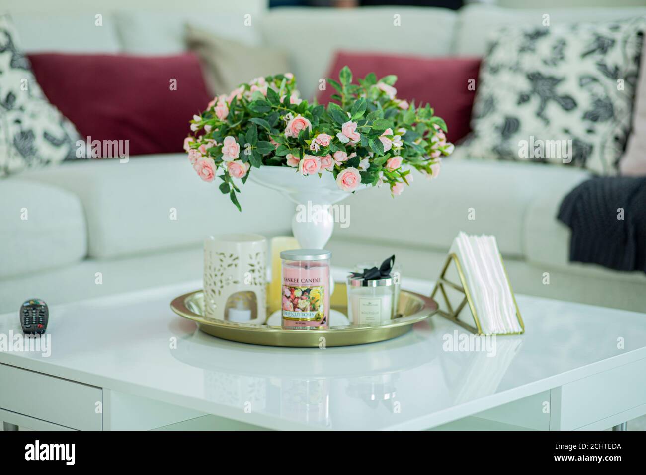 Stylish apartment interior with modern kitchen. Idea for home design