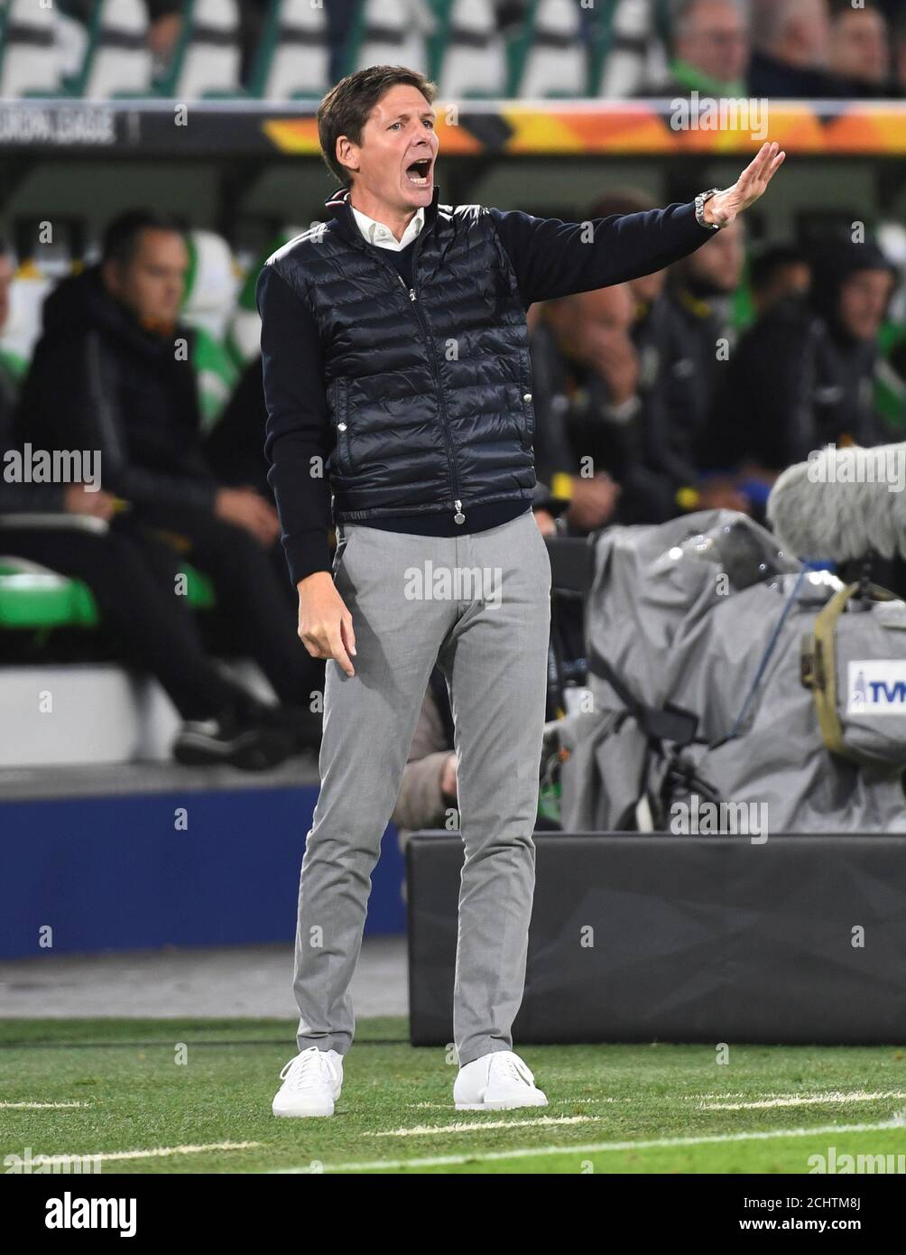 Soccer Football Europa League Group I Vfl Wolfsburg V Olexandriya Volkswagen Arena Wolfsburg Germany September 19 2019 Vfl Wolfsburg Coach Oliver Glasner Reacts Reuters Fabian Bimmer Stock Photo Alamy