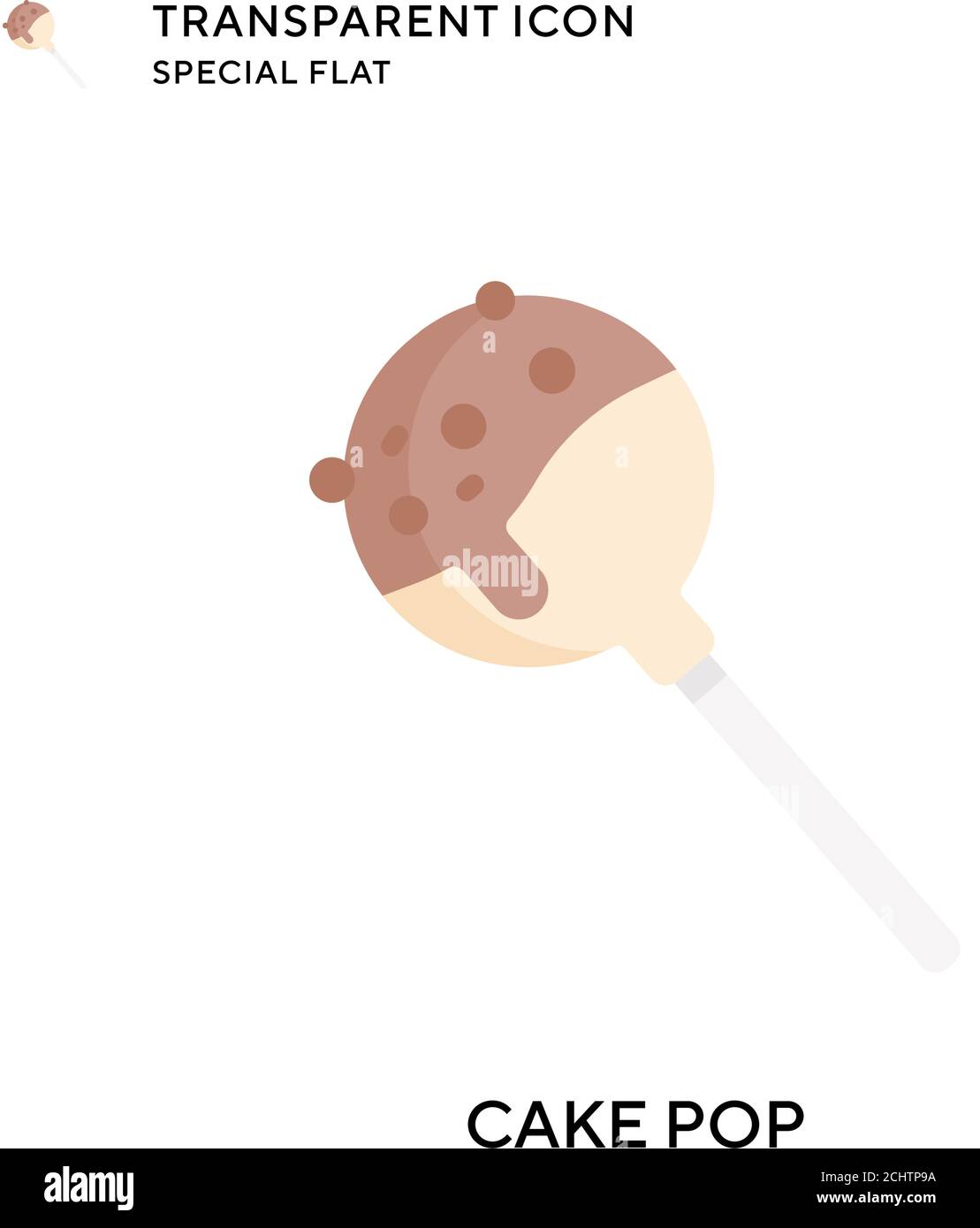 Cake pop vector icon. Flat style illustration. EPS 10 vector. Stock Vector