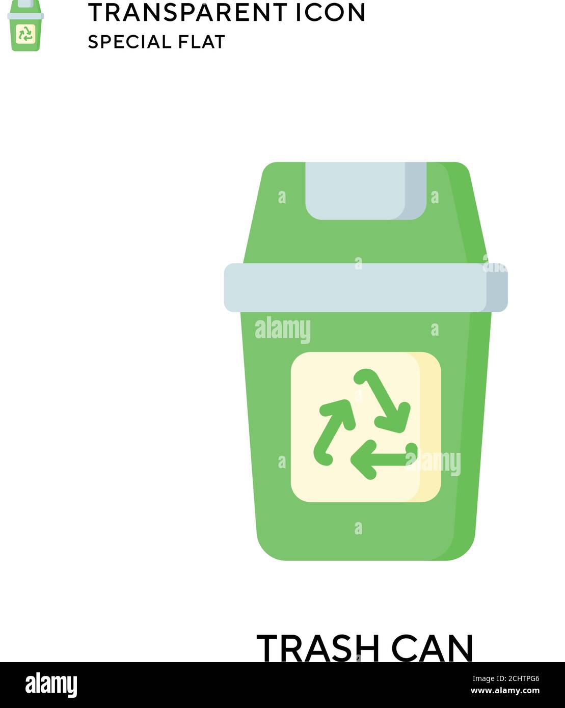 Trash can vector icon. Flat style illustration. EPS 10 vector Stock ...