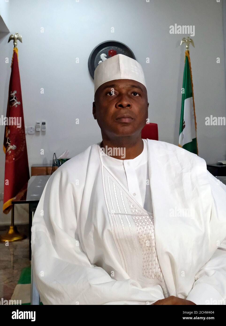 Nigeria S Senate President Bukola Saraki Poses For A Picture In His Office In Abuja Nigeria After