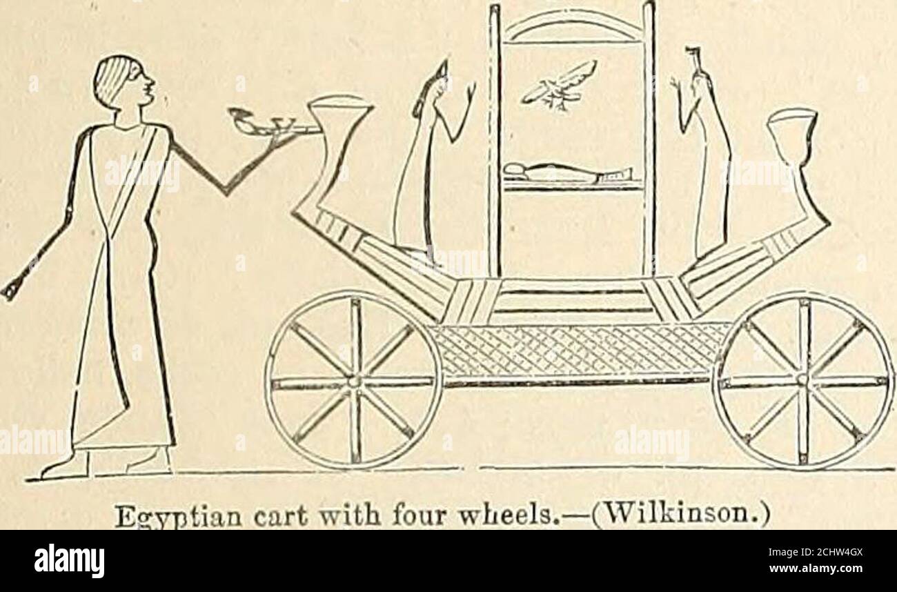 . A comprehensive dictionary of the Bible . Egyptian cart with two