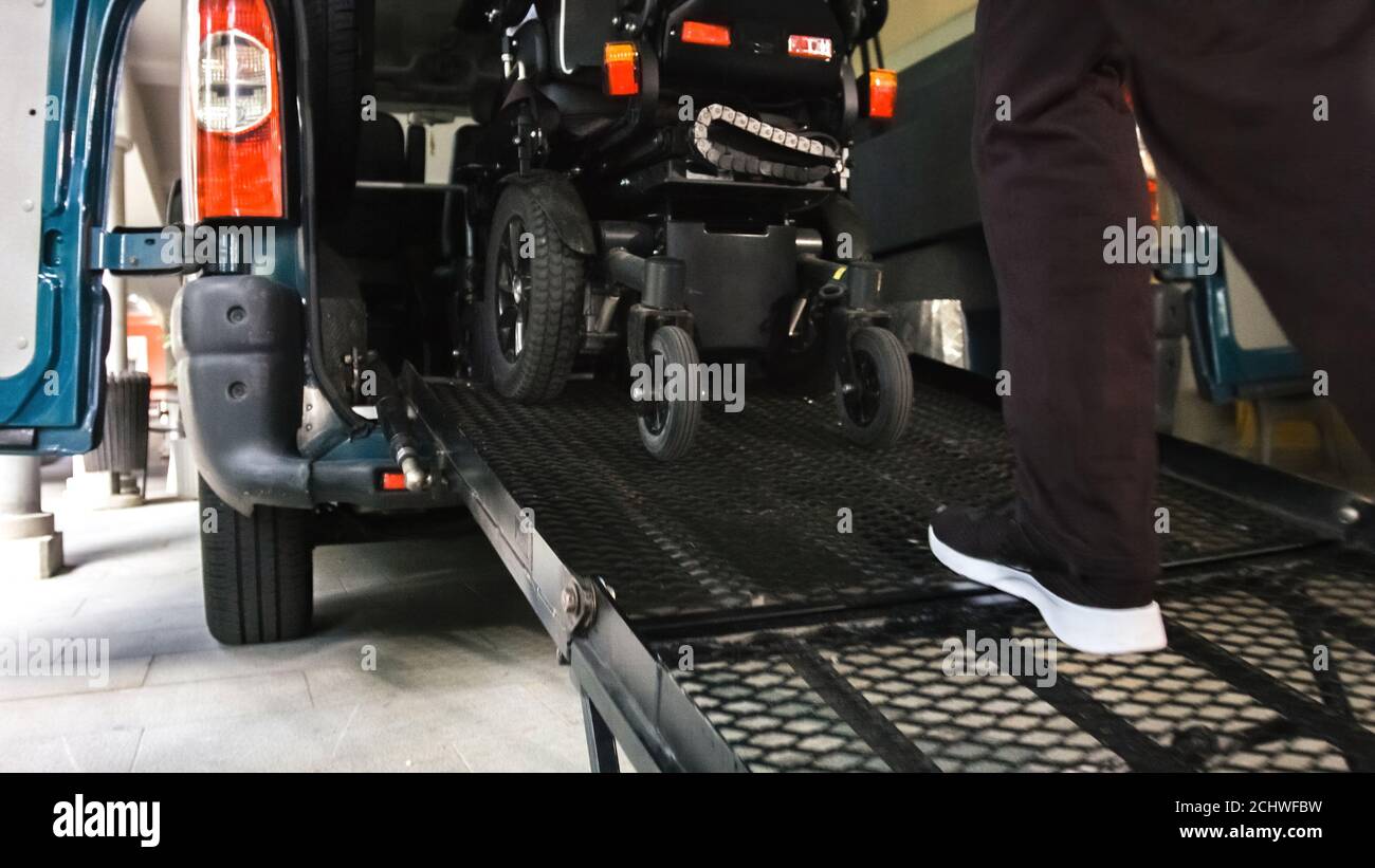 Push pushing wheel up ramp hires stock photography and images Alamy