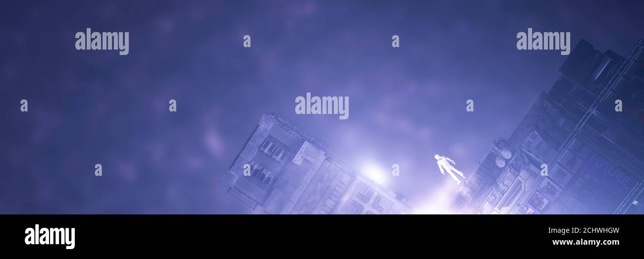 3d illustration of astronaut floating in space Stock Photo - Alamy