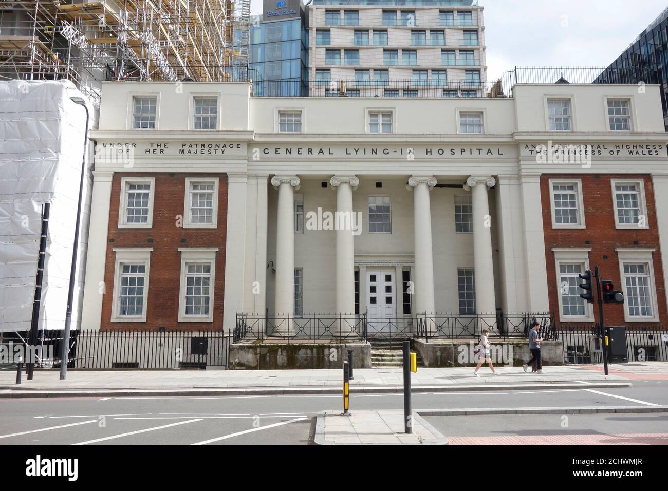 General Lying-In Hospital since March 2013 the building has comprised part of the Premier Inn Hotel Waterloo, London, England, United Kingdom Stock Photo