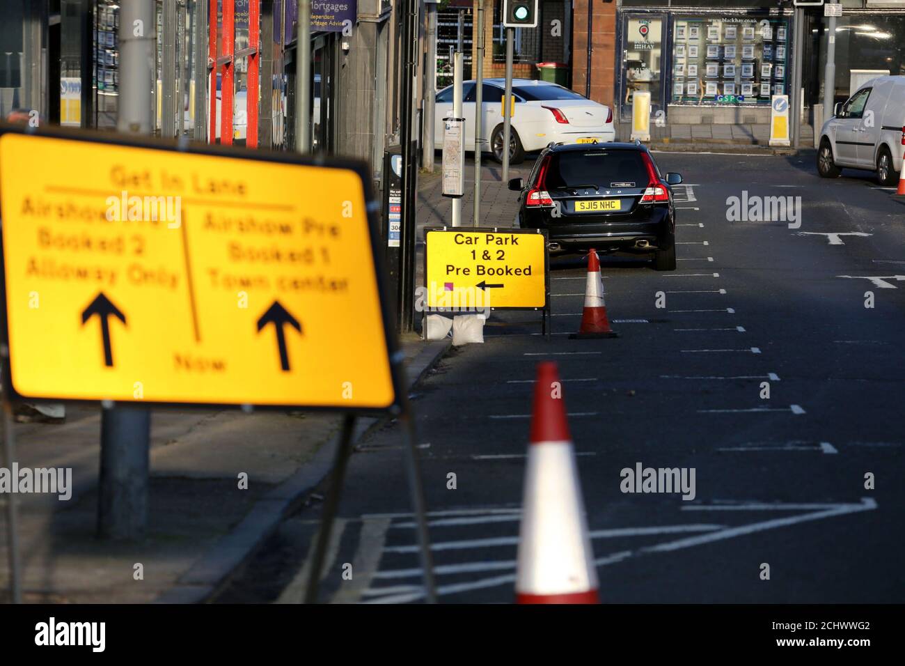 Ayr, Ayrshire, Scotland, UK 05 Sept 2015, Road signs with direction