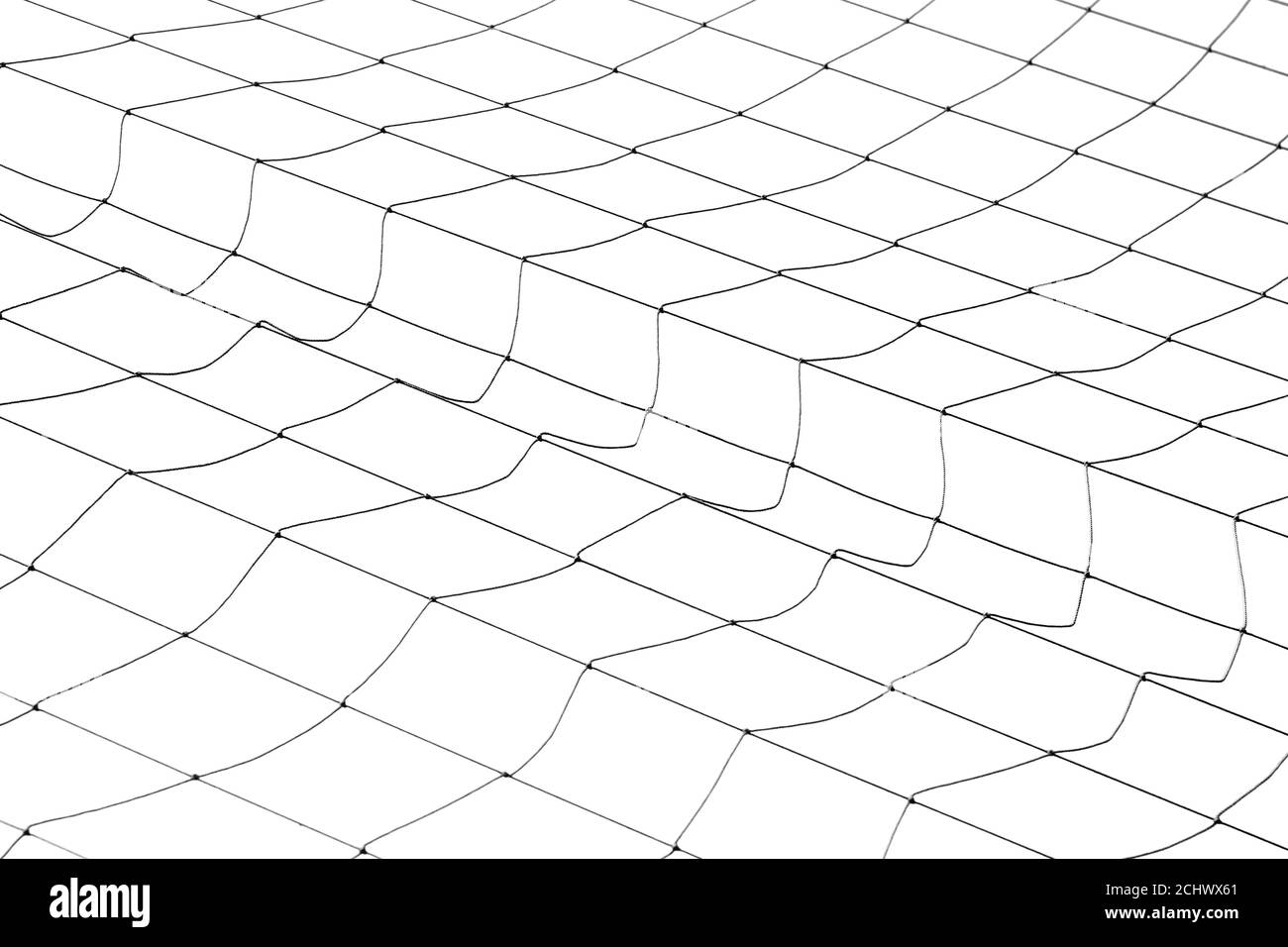 Fishing net black silhouette pattern isolated on white background Stock Photo