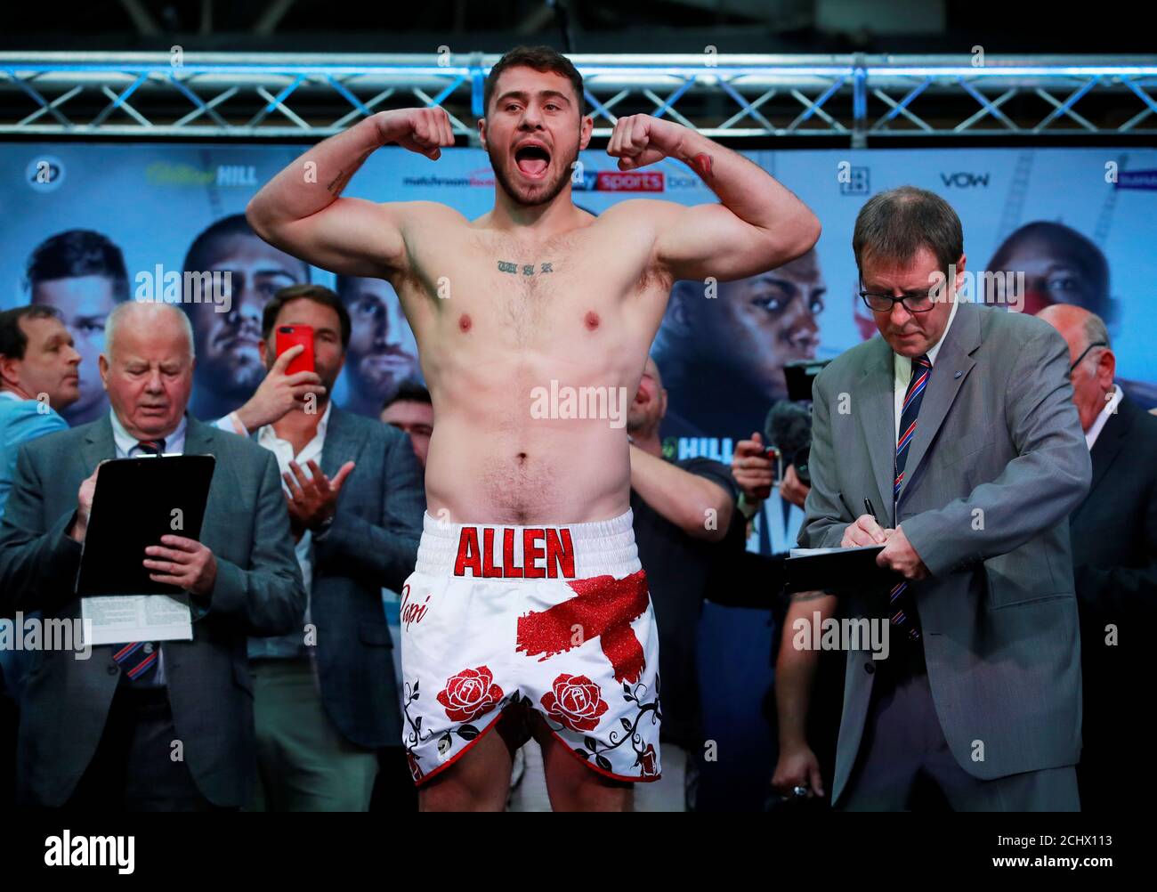 Boxing - Dillian Whyte & Oscar Rivas Weigh-In - Old Spitalfields Market,  London, Britain - July 19, 2019 Dave Allen during the weigh-in Action  Images via Reuters/Andrew Couldridge Stock Photo - Alamy