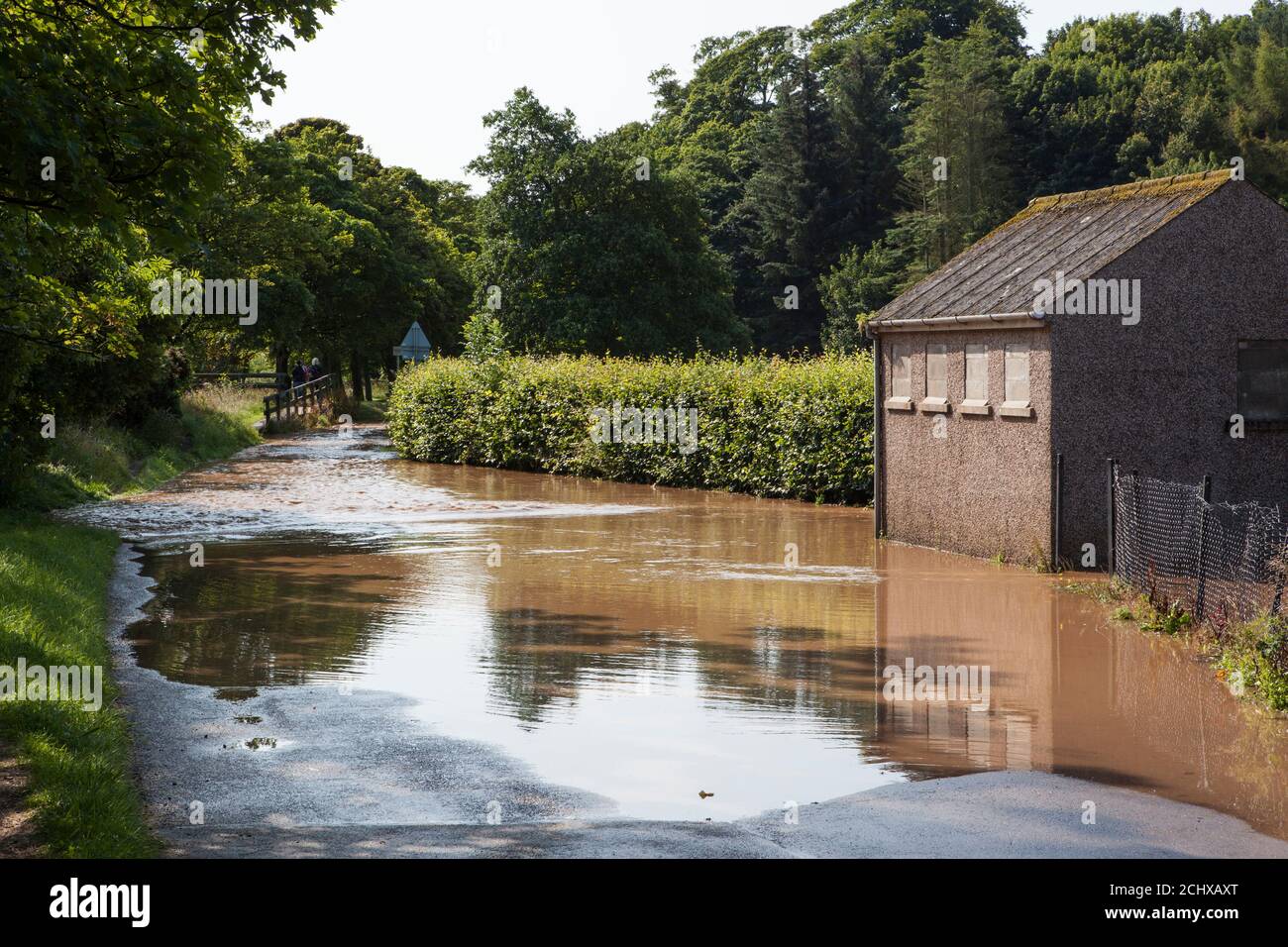Flooding, Stonehaven, August 2020 Stock Photo