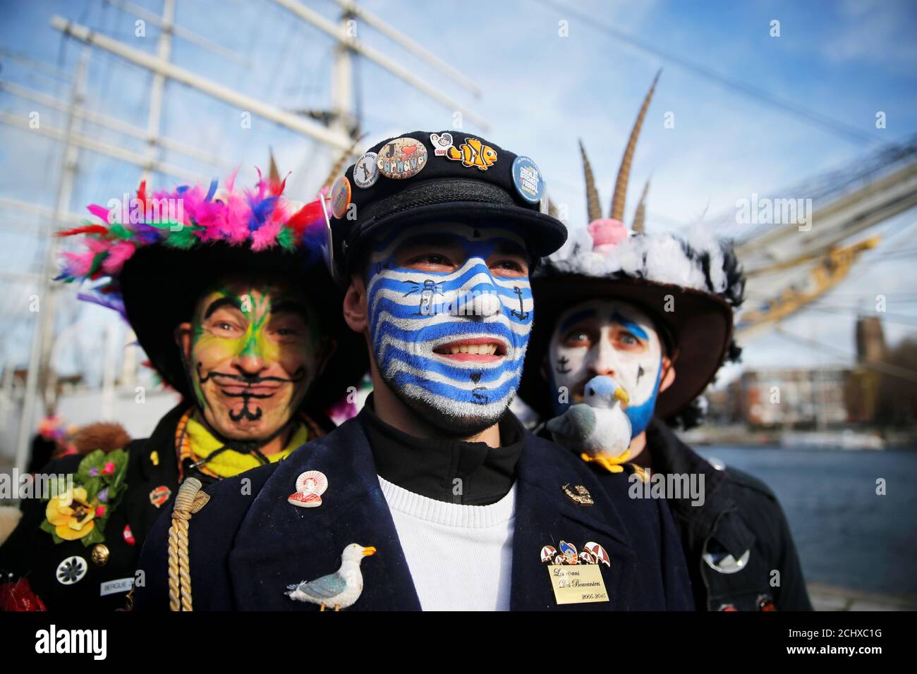 People wear local Carnival costumes during the parade of "Carnaval de  Dunkerque" in Dunkirk, France March 4, 2019. REUTERS/Pascal Rossignol Stock  Photo - Alamy