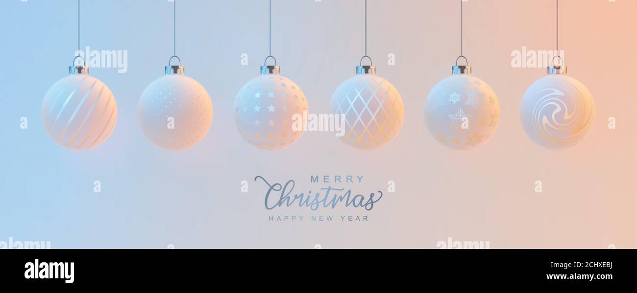 Christmas Balls Set Stock Vector