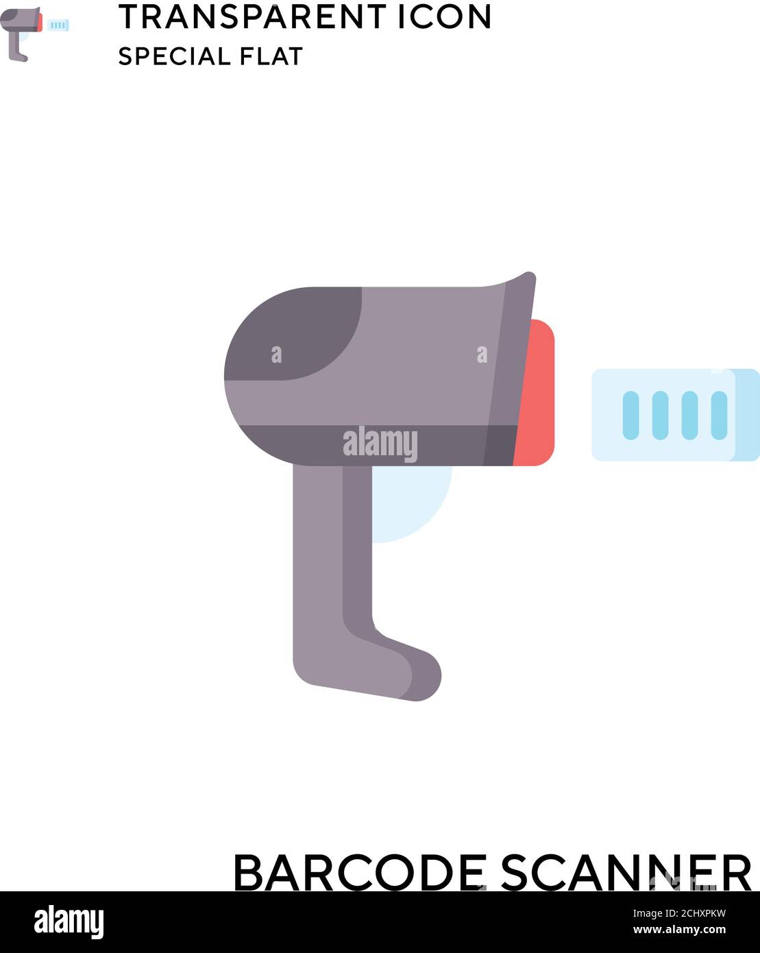 Barcode scanner vector icon. Flat style illustration. EPS 10 vector ...