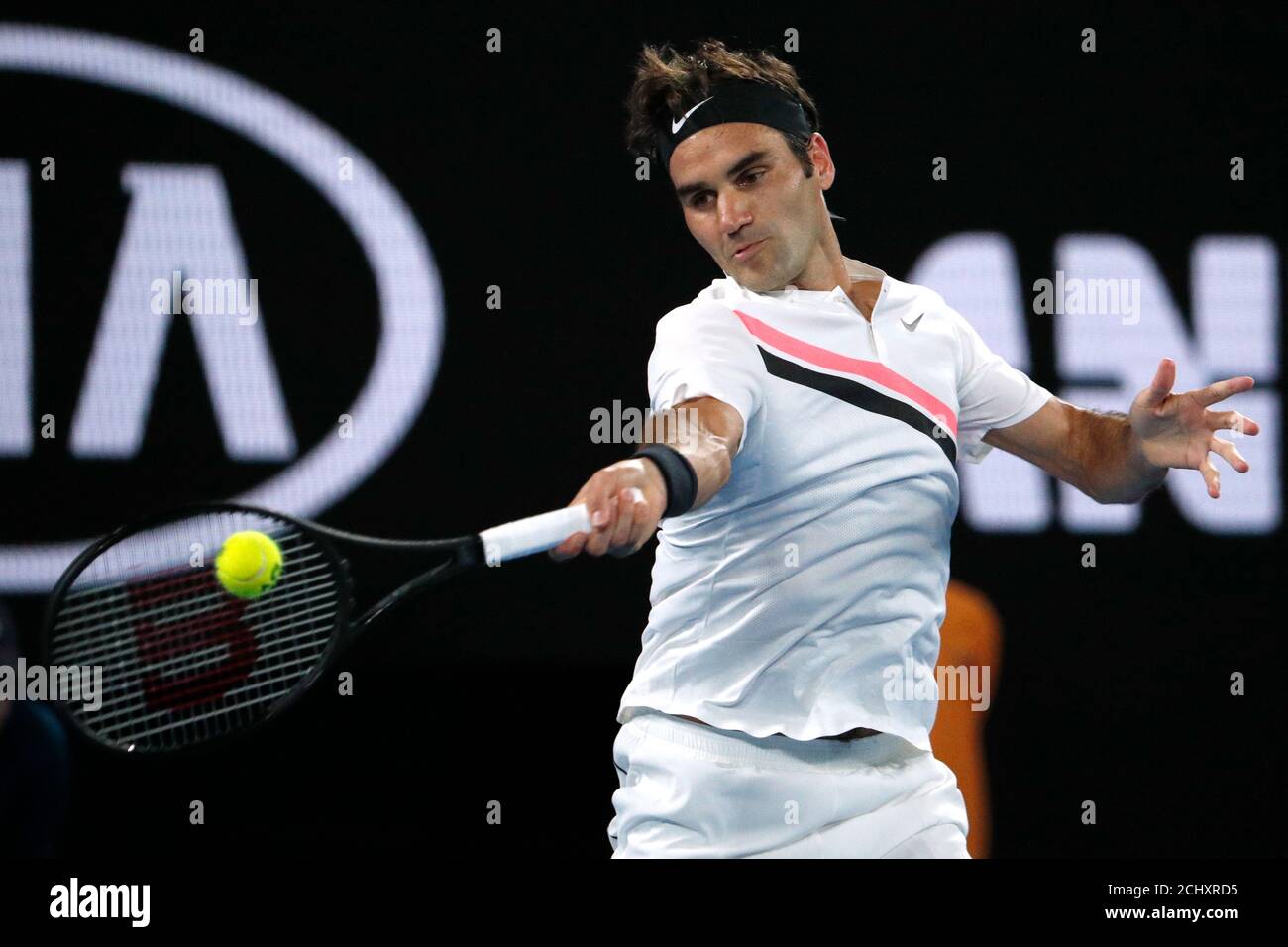 Tennis - Australian Open - Men's singles final - Rod Laver Arena, Melbourne,  Australia, January 28, 2018. Switzerland's Roger Federer in action during  the final against Croatia's Marin Cilic. REUTERS/Edgar Su Stock Photo -  Alamy