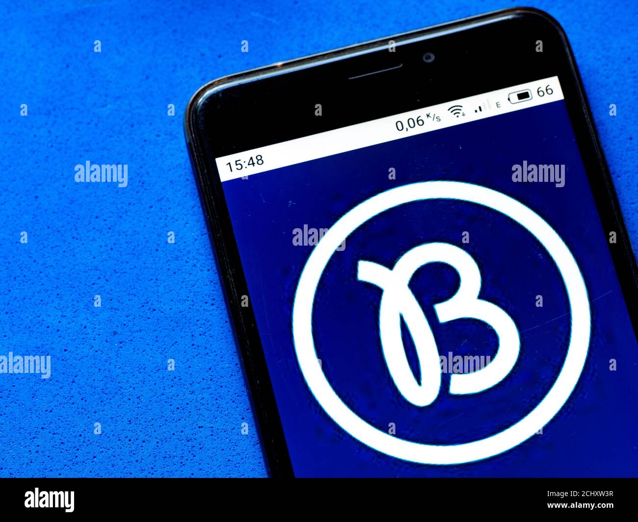 In this photo illustration a Bearaby logo seen displayed on a