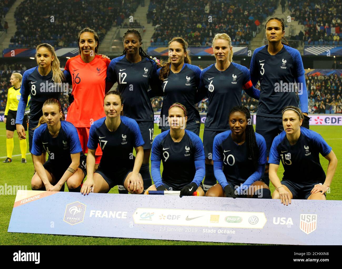 Soccer Football - Women's International Friendly - France v United States -  Stade Oceane, Le Havre, France - January 19, 2019 France team group  REUTERS/Pascal Rossignol Stock Photo - Alamy