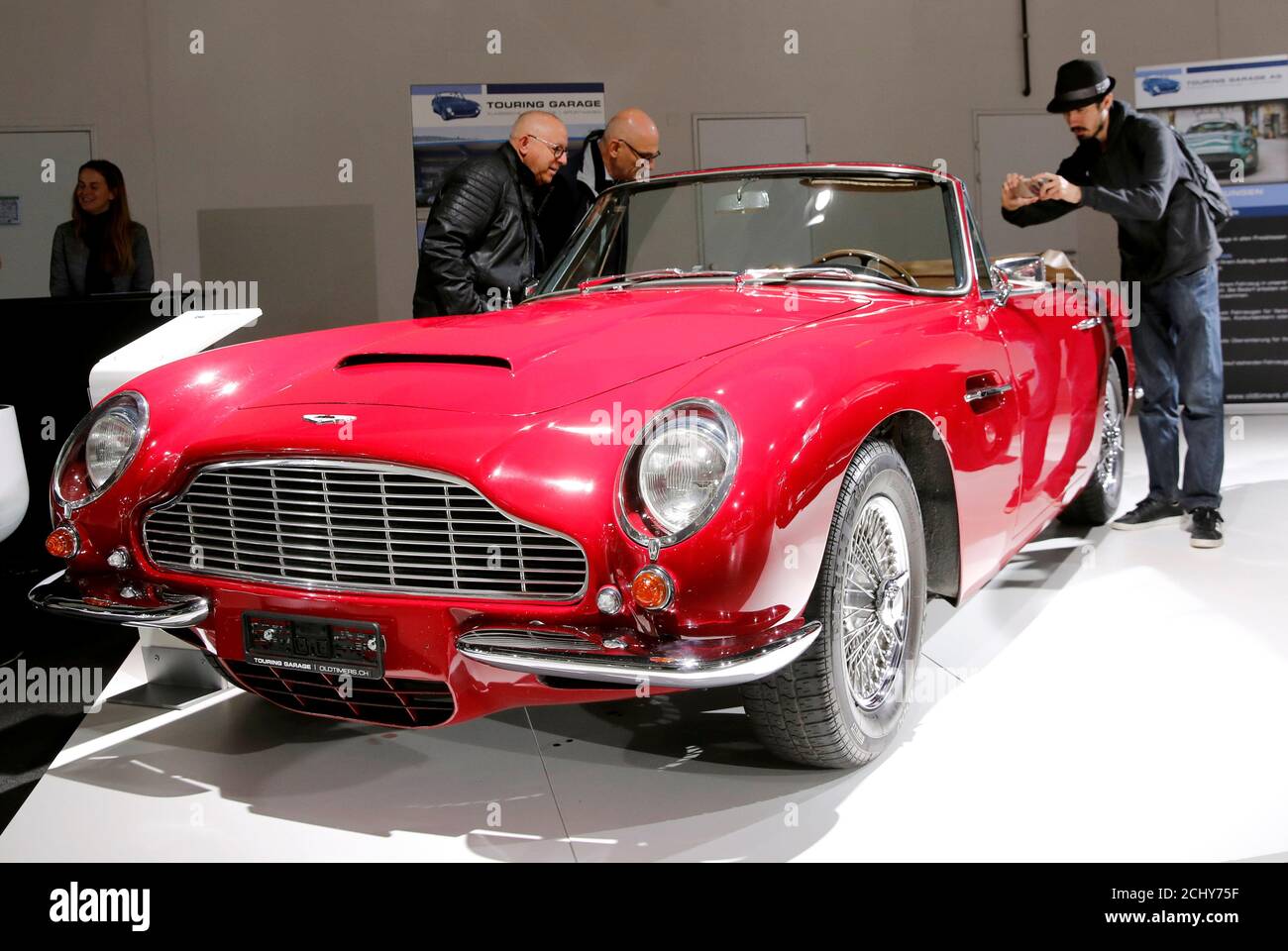 A 1969 Aston Martin DB6 Vantage Volante convertible sports car is displayed  at the 33th Auto Zuerich Car Show in Zurich, Switzerland October 31, 2019.  REUTERS/Arnd Wiegmann Stock Photo - Alamy