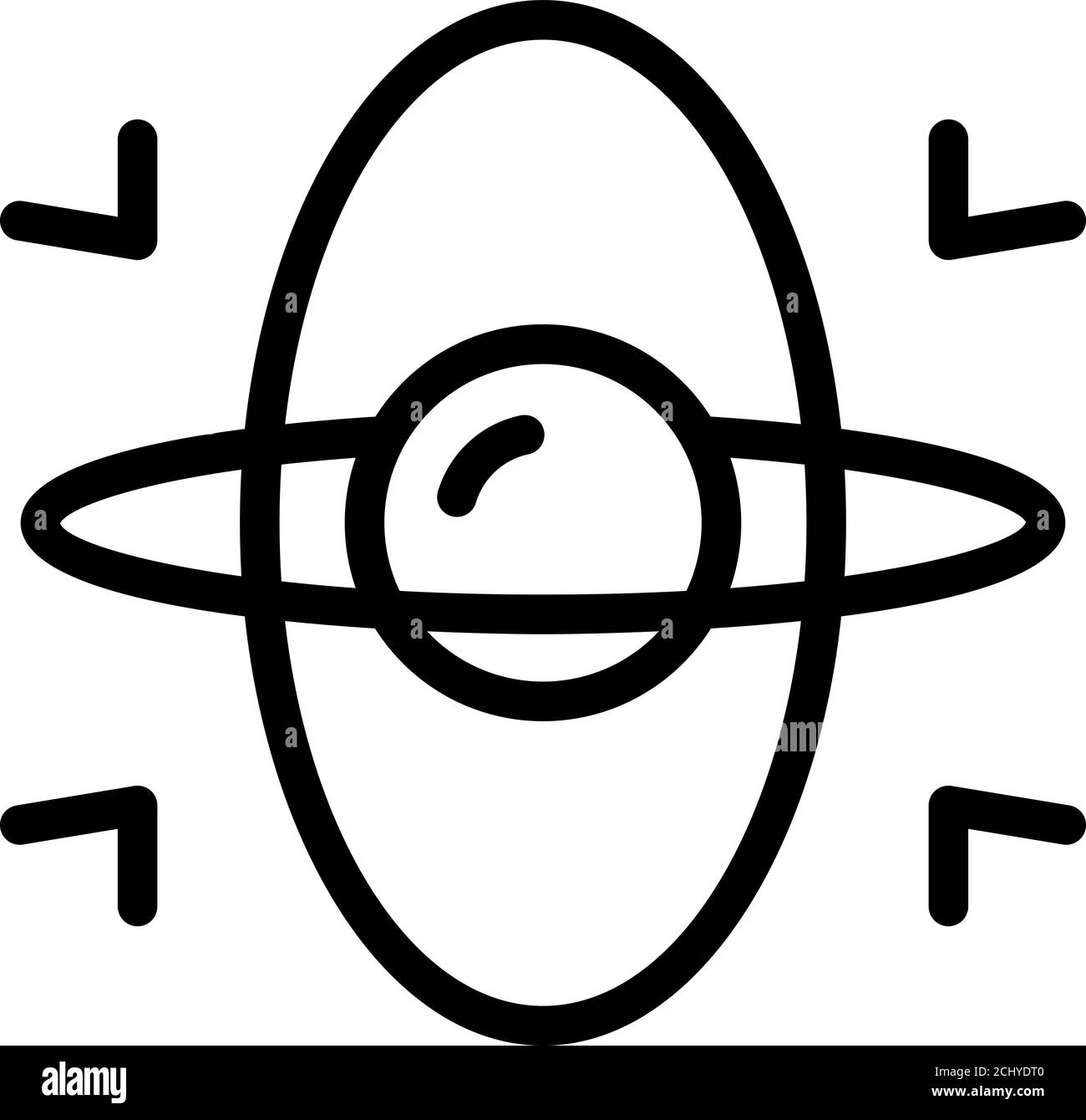 Sphere gyroscope icon, outline style Stock Vector