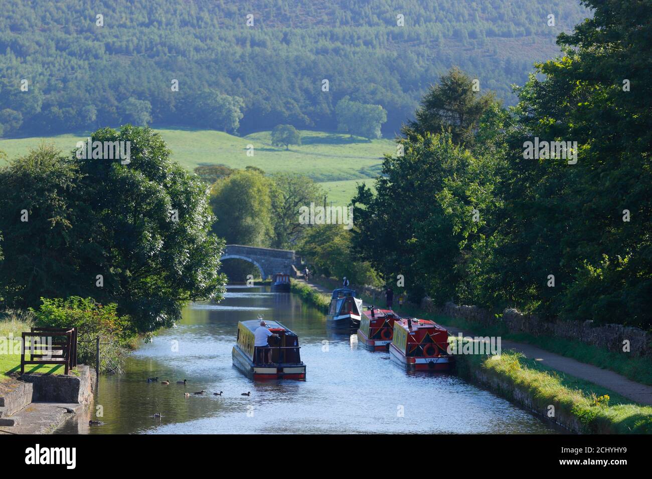 Canal in Gargrave, North Yorkshire Stock Photo