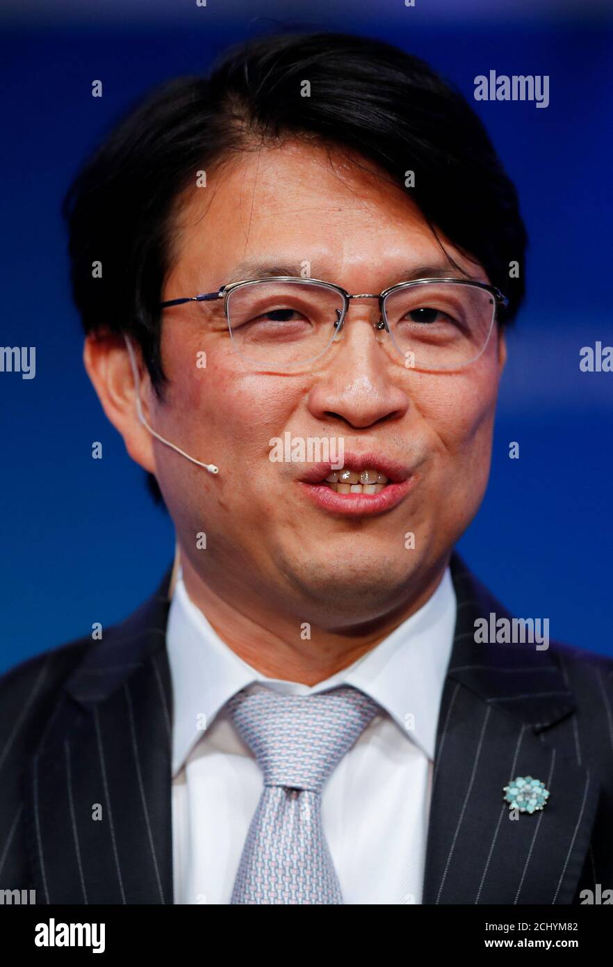 Hiromichi Mizuno Executive Managing Director and Chief Investment Officer  at Government Pension Investment Fund in Japan and Co-Chair at Global  Capital Markets Advisory Council for Milken Institute, speaks during the  Milken Institute's