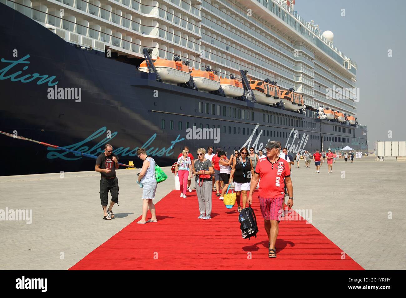 Foreign Tourists Who Arrived On A Cruise Ship Mein Schiff 5 Walk At Doha Port In Doha Qatar October 22 2019 Picture Taken October 22 2019 Reuters Naseem Zeitoon Stock Photo Alamy