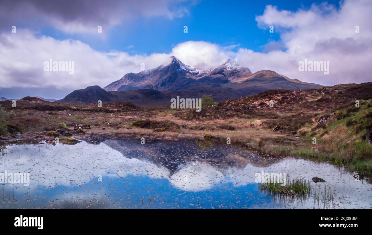 Cuillin Reflections, Isle of Skye, Scotland Stock Photo