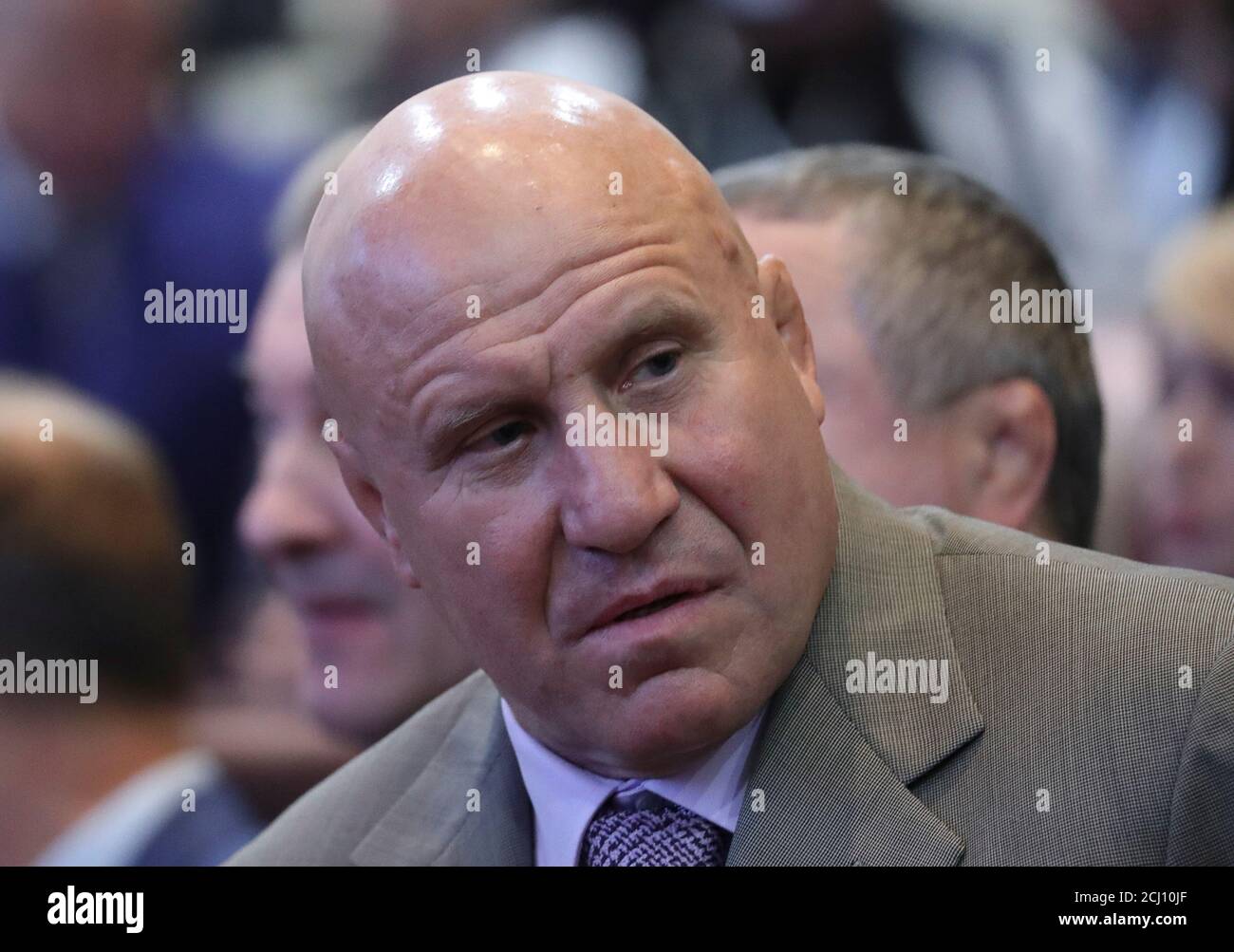 Mikhail Mamiashvili, President of the Russian wrestling federation, attends an annual meeting of the Olympic Committee of Russia with sports federations, academies, member organizations, coaches and athletes in Moscow, Russia November 28, 2019. REUTERS/Evgenia Novozhenina Stock Photo