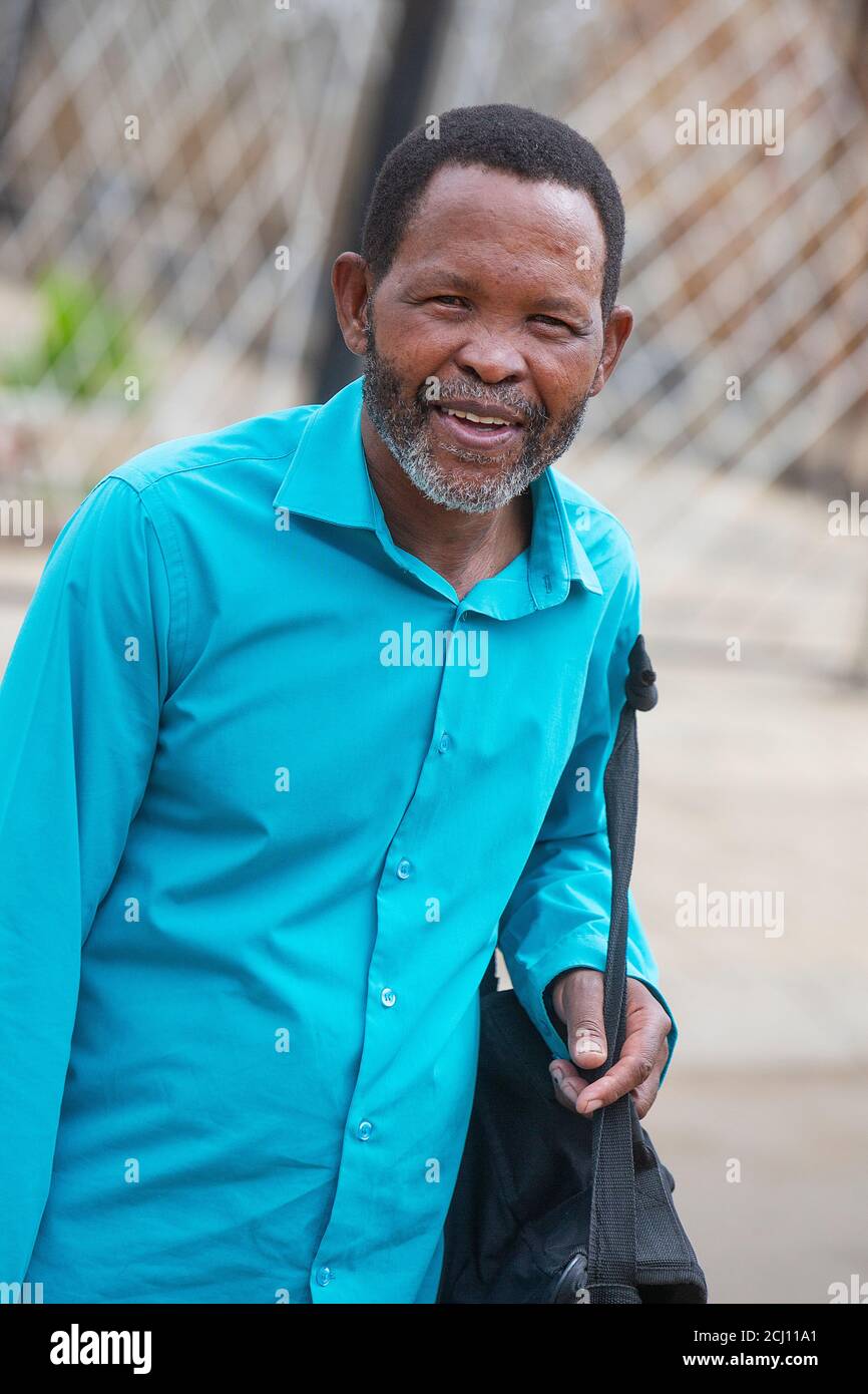 African male adult in Soweto Township, South Africa Stock Photo