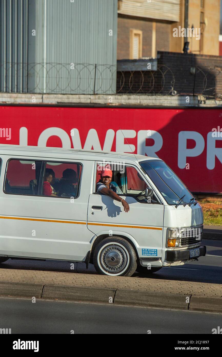 South African minibus taxi driver Stock Photo