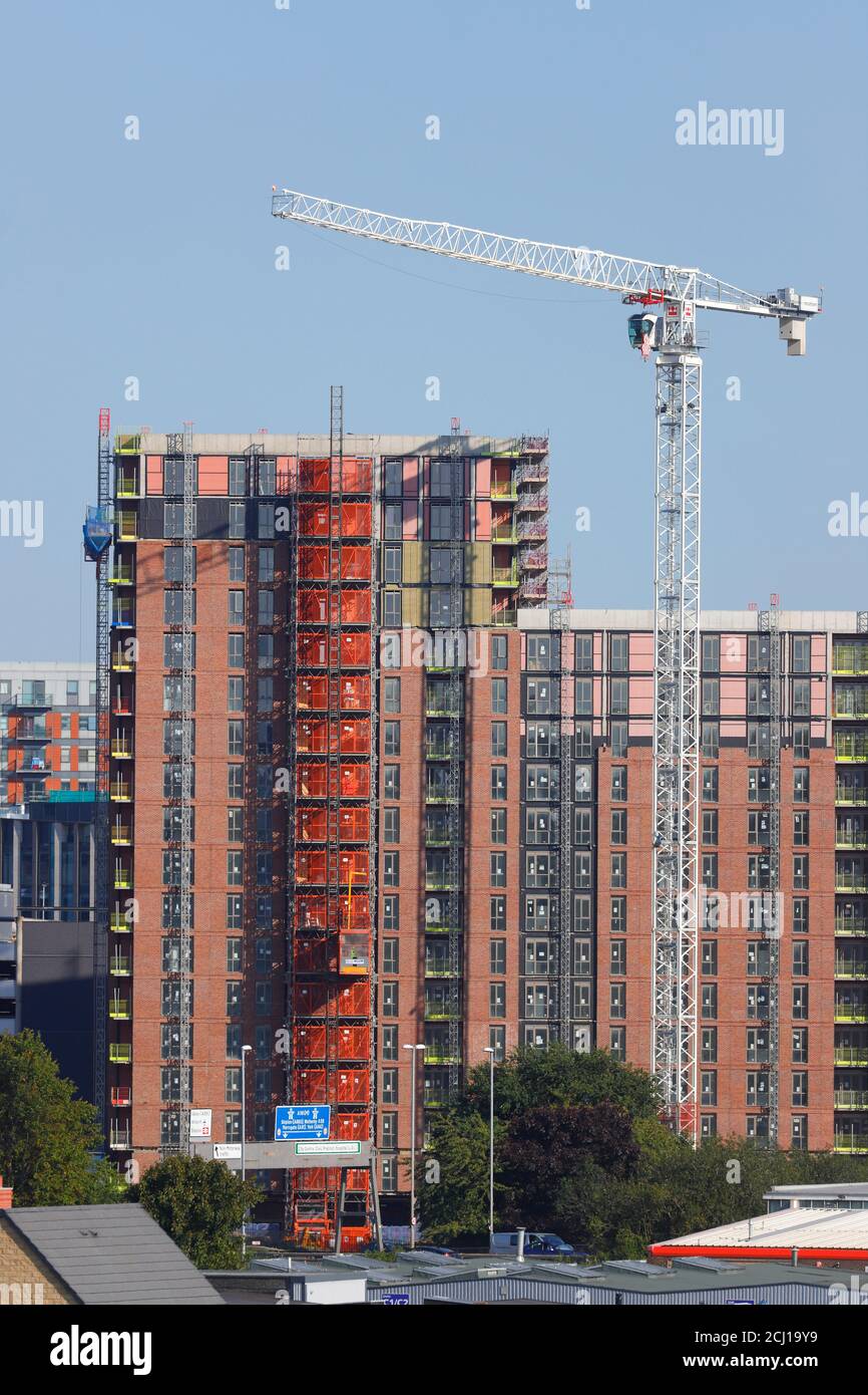Construction of Wellington Place apartments in Leeds City Centre Stock